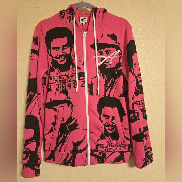 Asaali Jean Set Sweat/Pants Women's Color Pink/Black Size Small - Picture 2 of 16